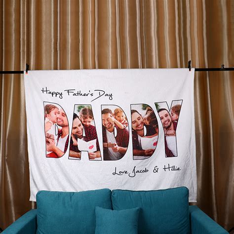 personalized fathers day blankets